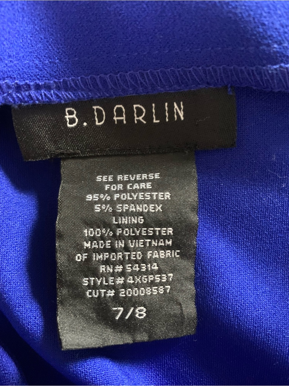 B. Darlin blue dress with pockets size 7/8 - Picture 7 of 10